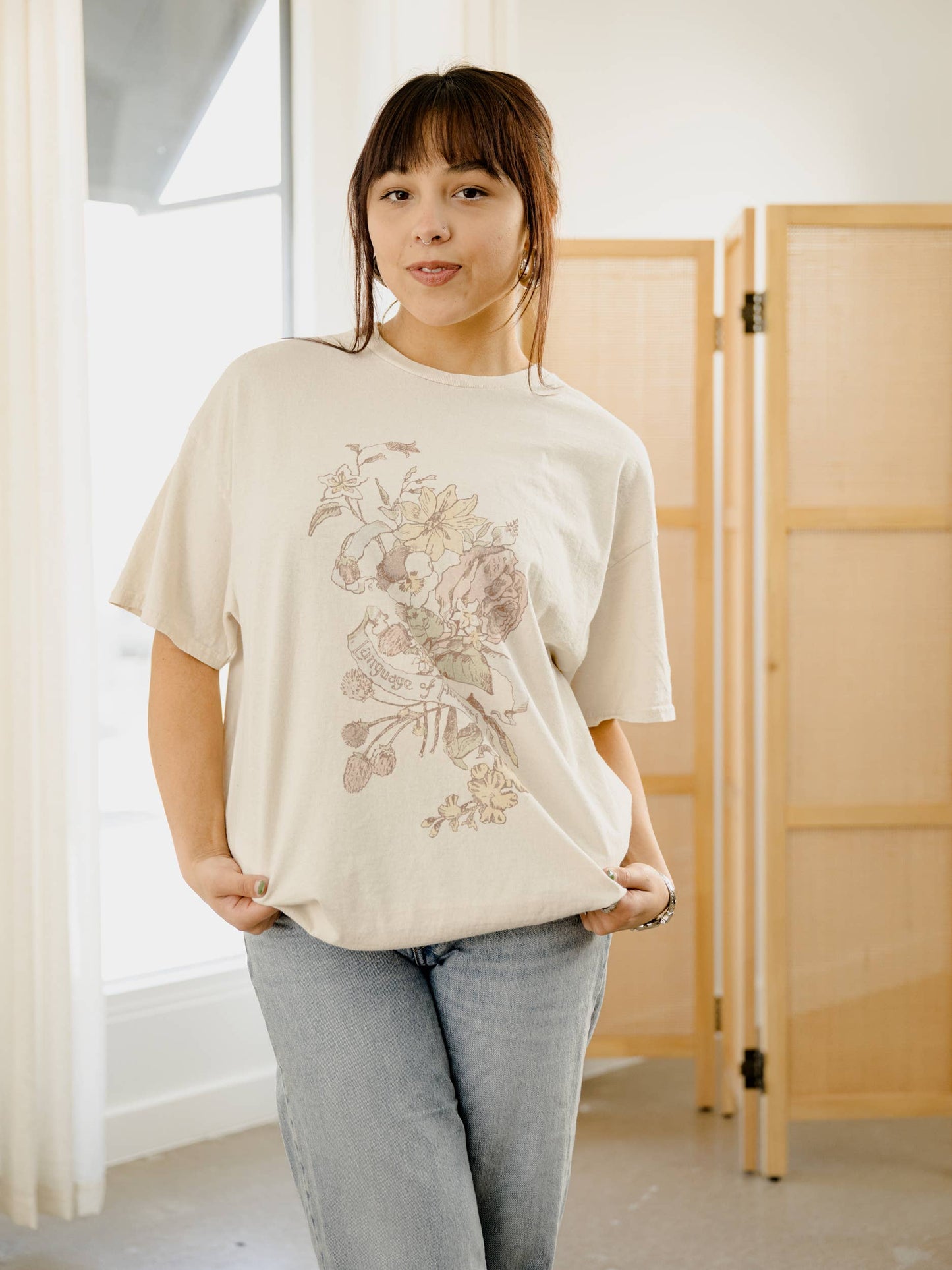 Language of Flowers Thrifted Tee