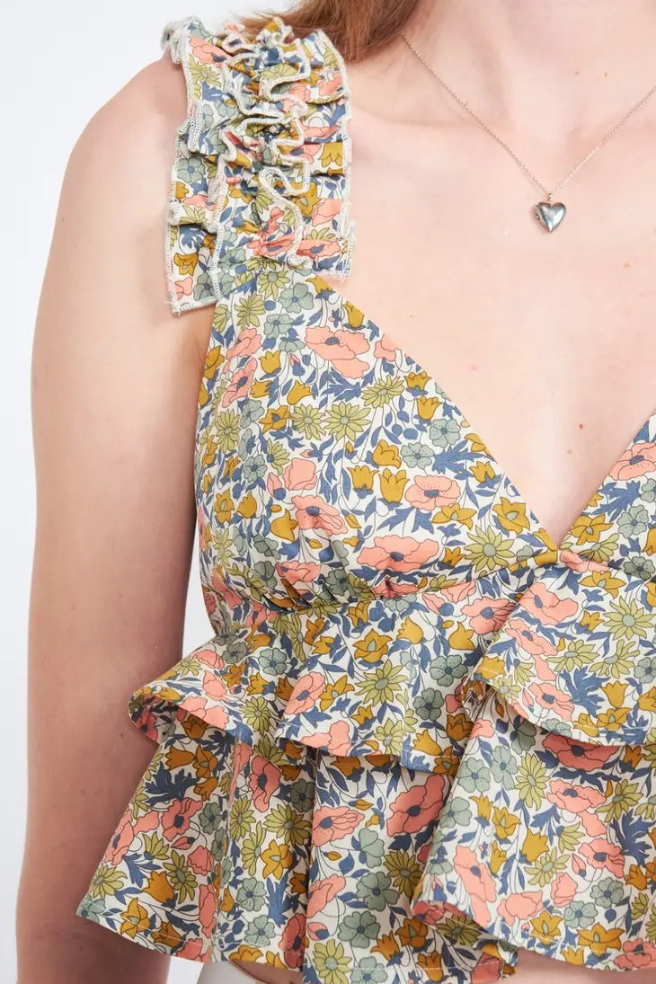 Aster Ruffled Crop Top