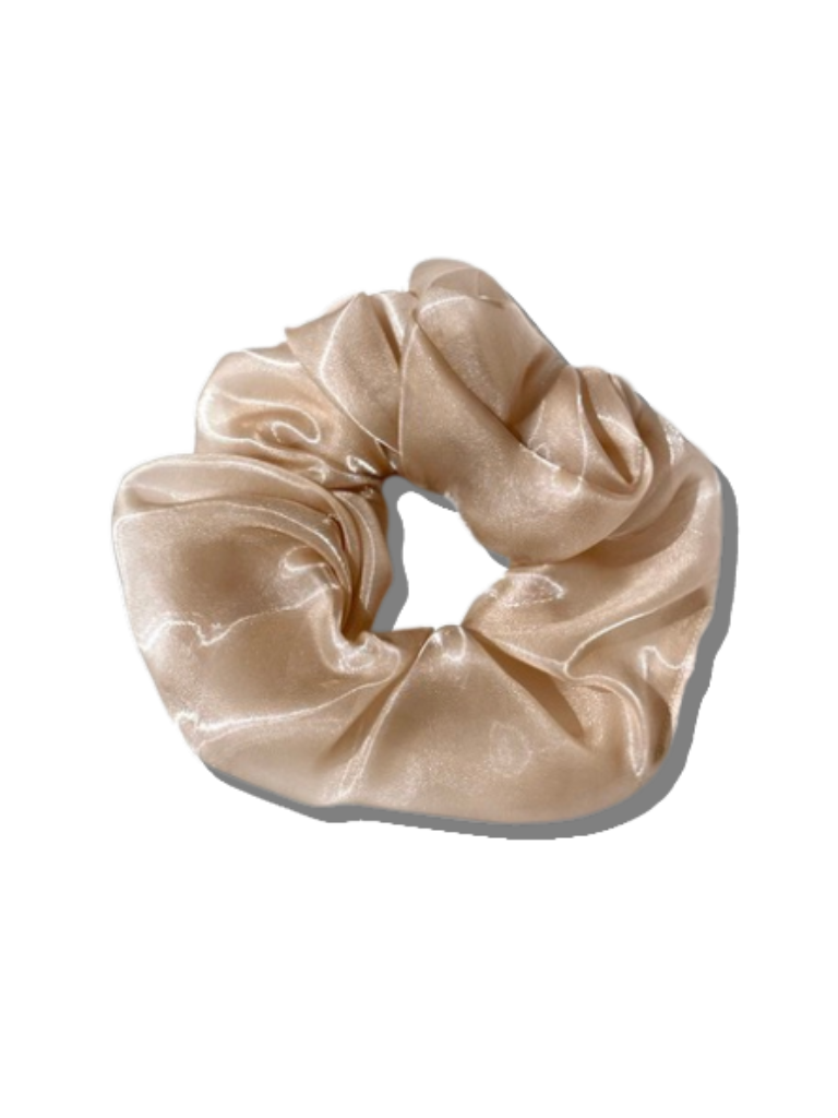 Organza Giant Scrunchie Beige