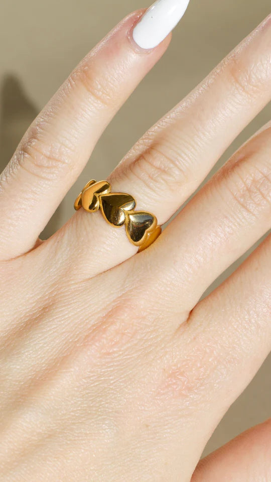 Love Heart Band Ring