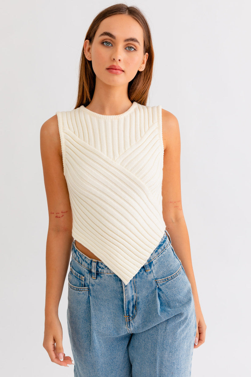 Olivia Sweater Top White