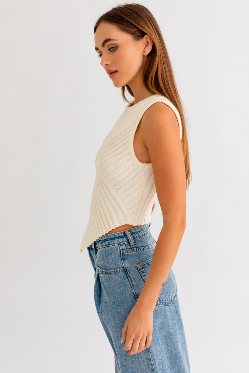 Olivia Sweater Top White