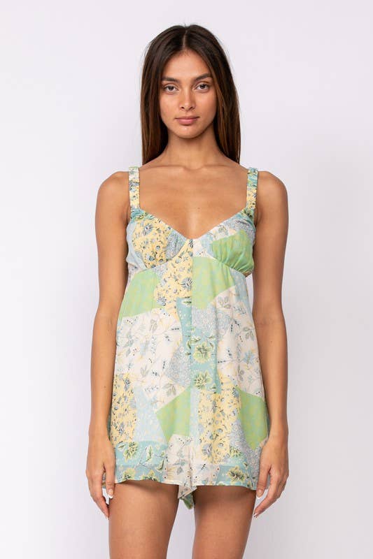 Bindi Patchwork Romper