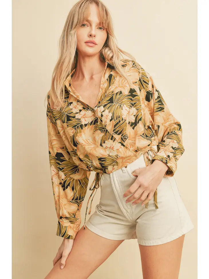 Tropical Sun Wrap Top