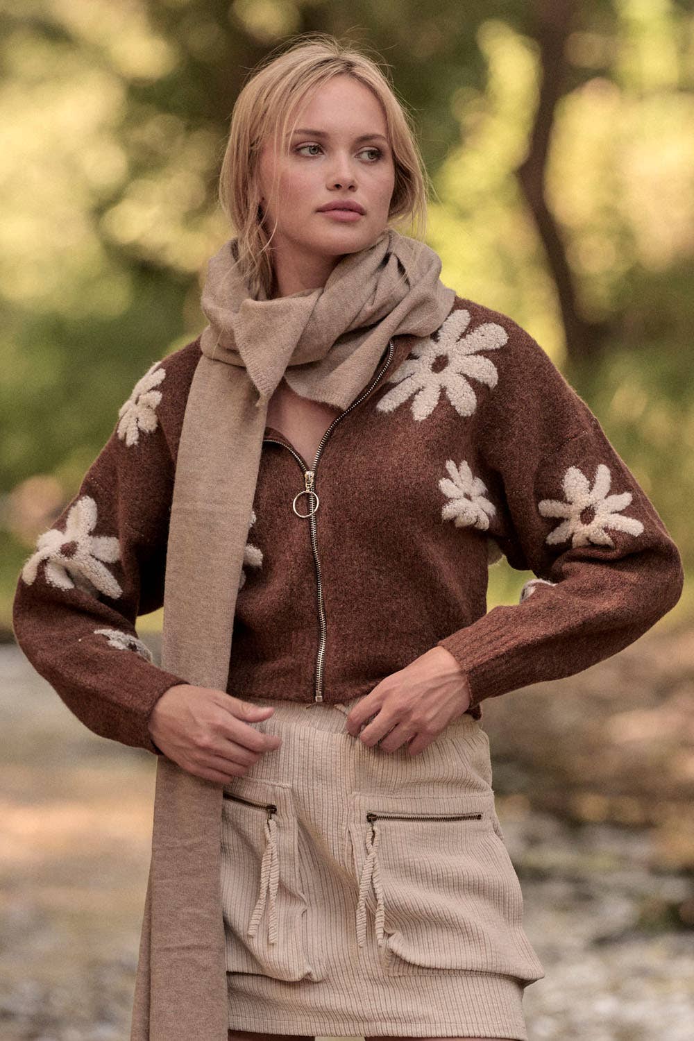 Banks Sweater Jacket Brown