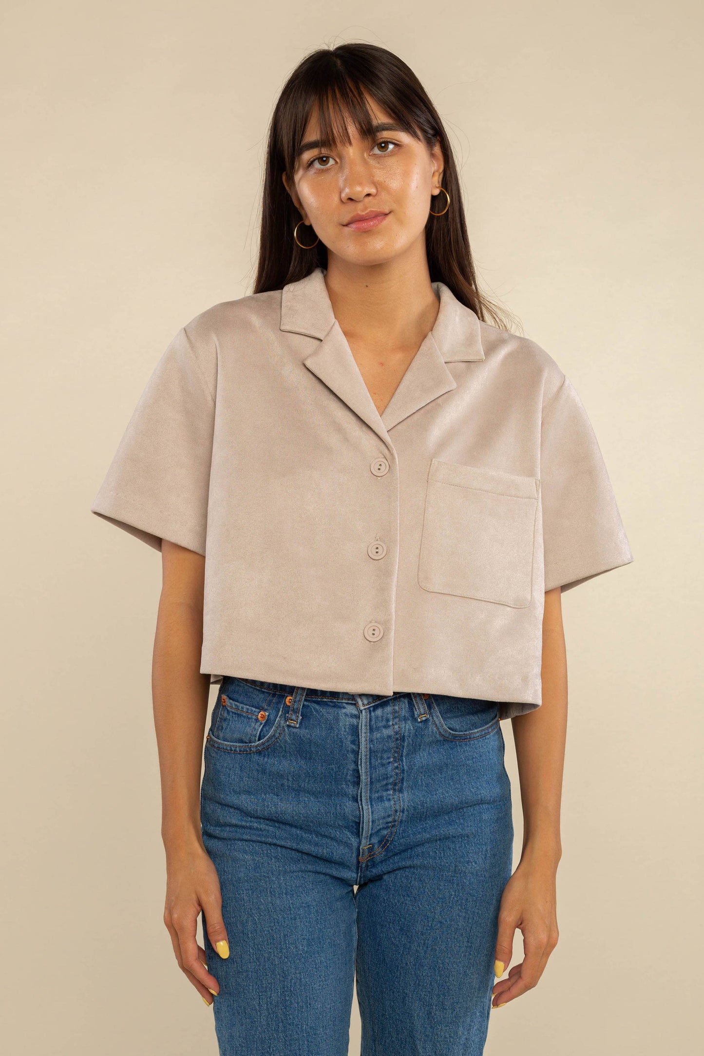 Wes Faux Suede Top