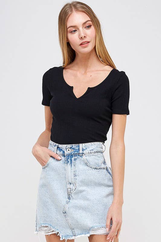 Knit Rib Jersey Tee