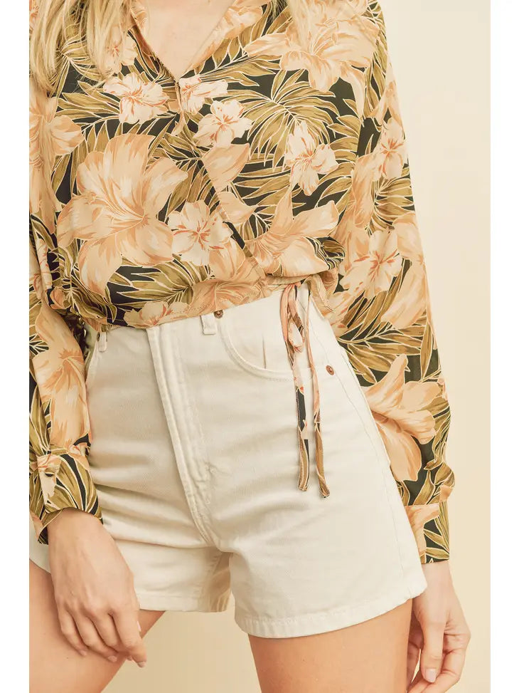 Tropical Sun Wrap Top