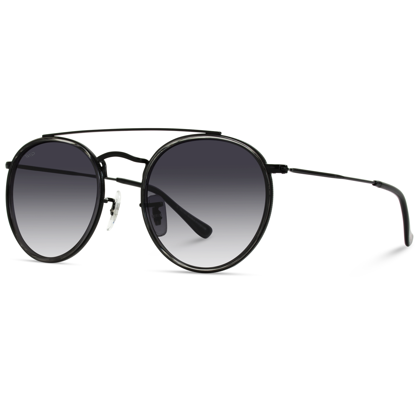 Ariel Double Bridge Black Sunglasses