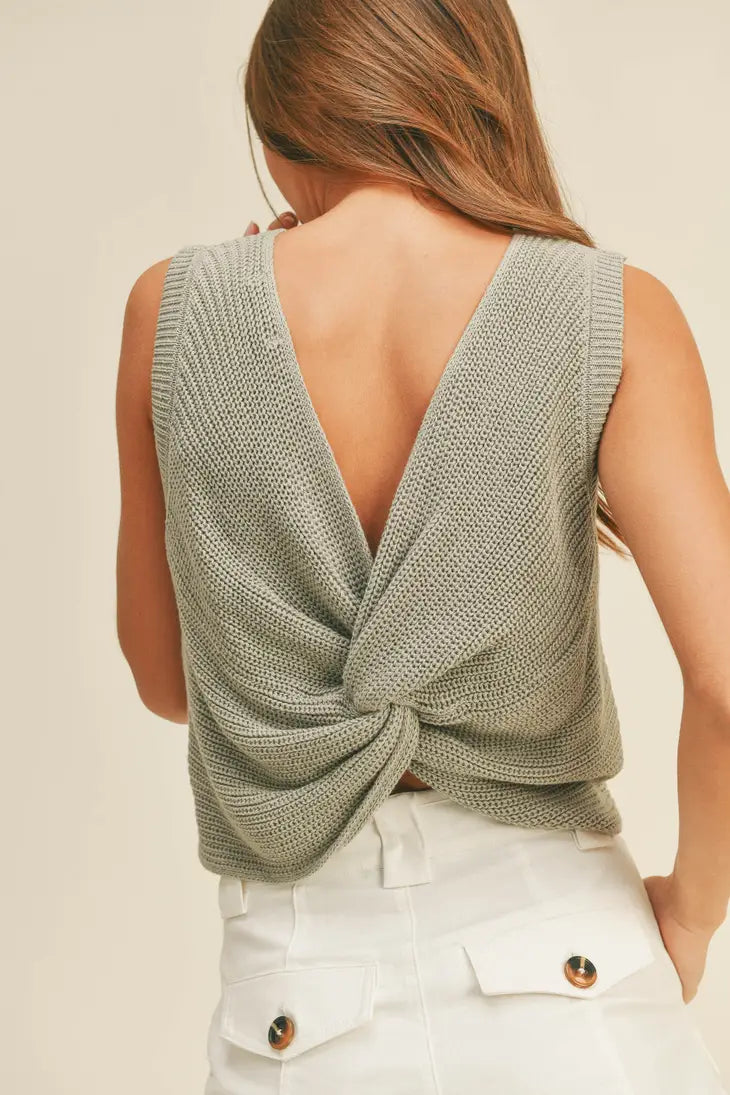 Hudson Twist Back Top Olive