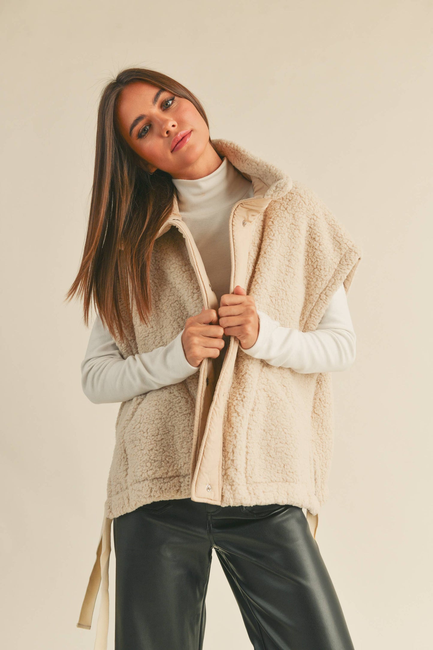 Ziggy Sherpa Vest Sand