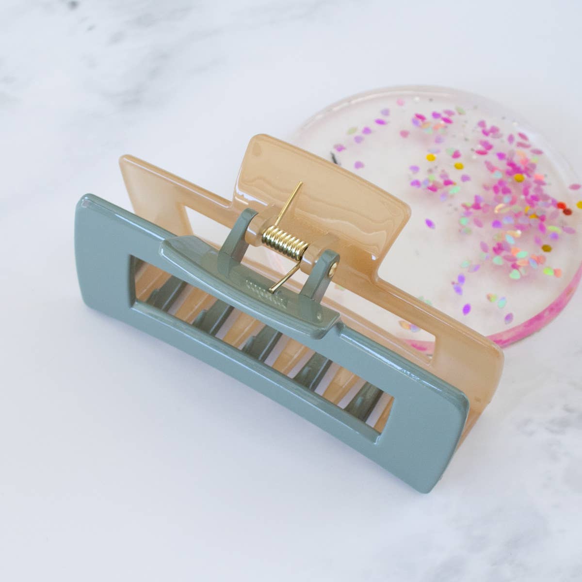 Dual Color Square Hair Clip