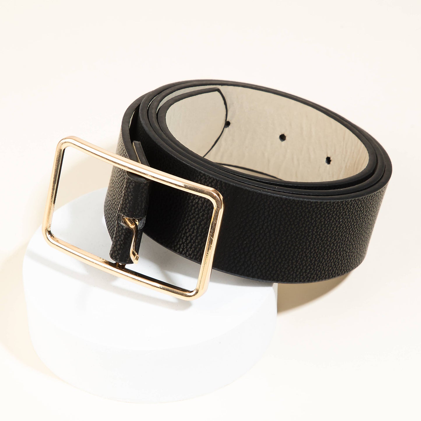 Rectangle Cutout Buckle Belt