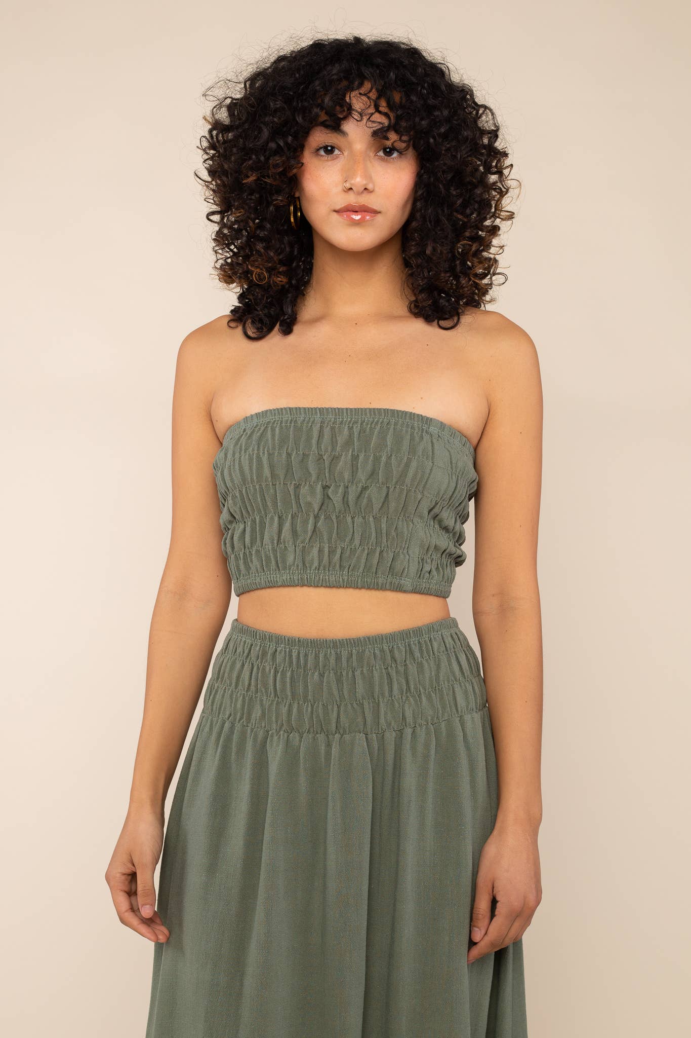 Emma Linen Top Sage