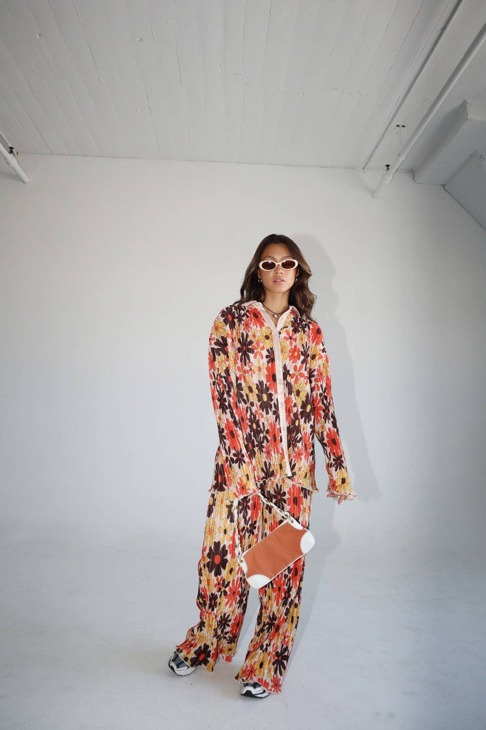 Wild Bloom Plisse Pants