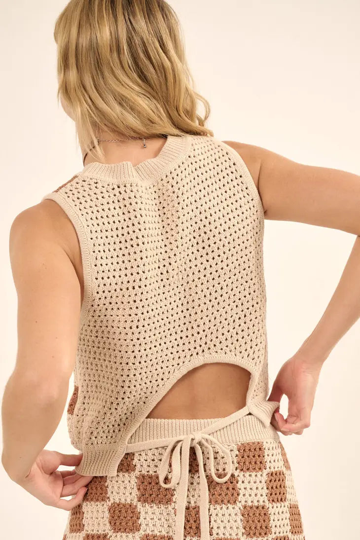 Harlow Checkered Top