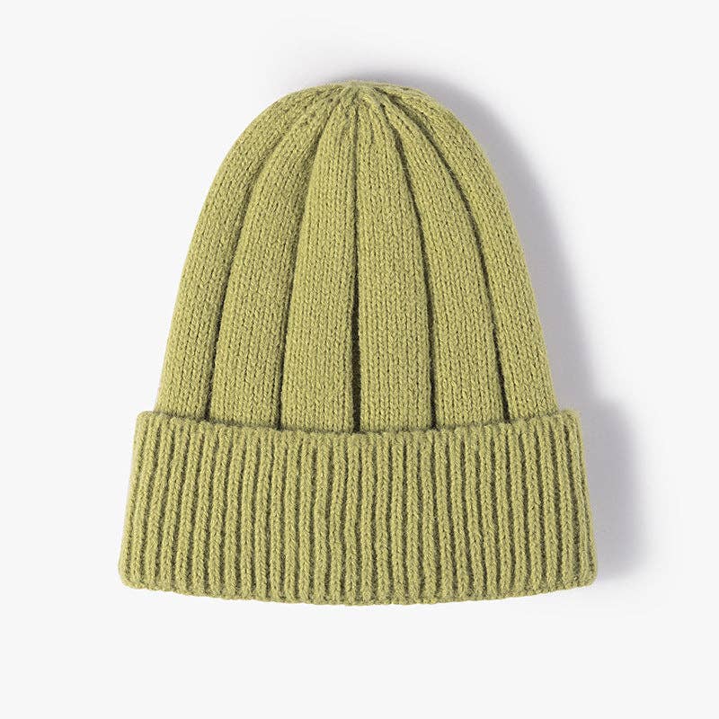 Chunky Ribbed Beanie Green