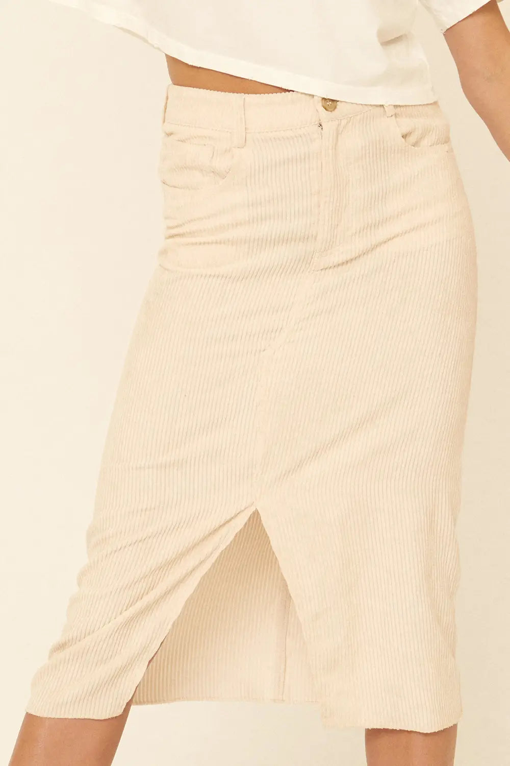 Dylan Cord Midi Skirt