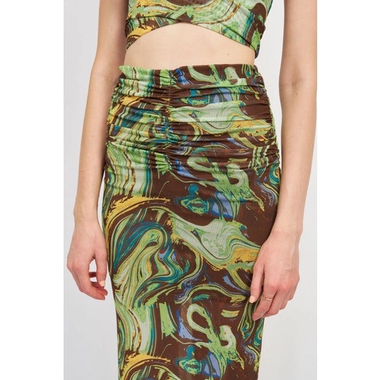 Mesh Around Midi Skirt