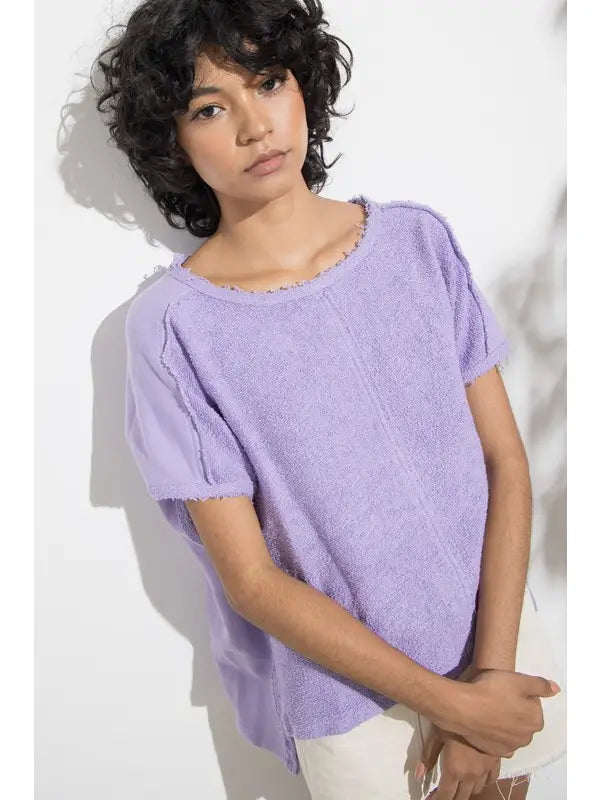 Anna Oversized Top Lavender