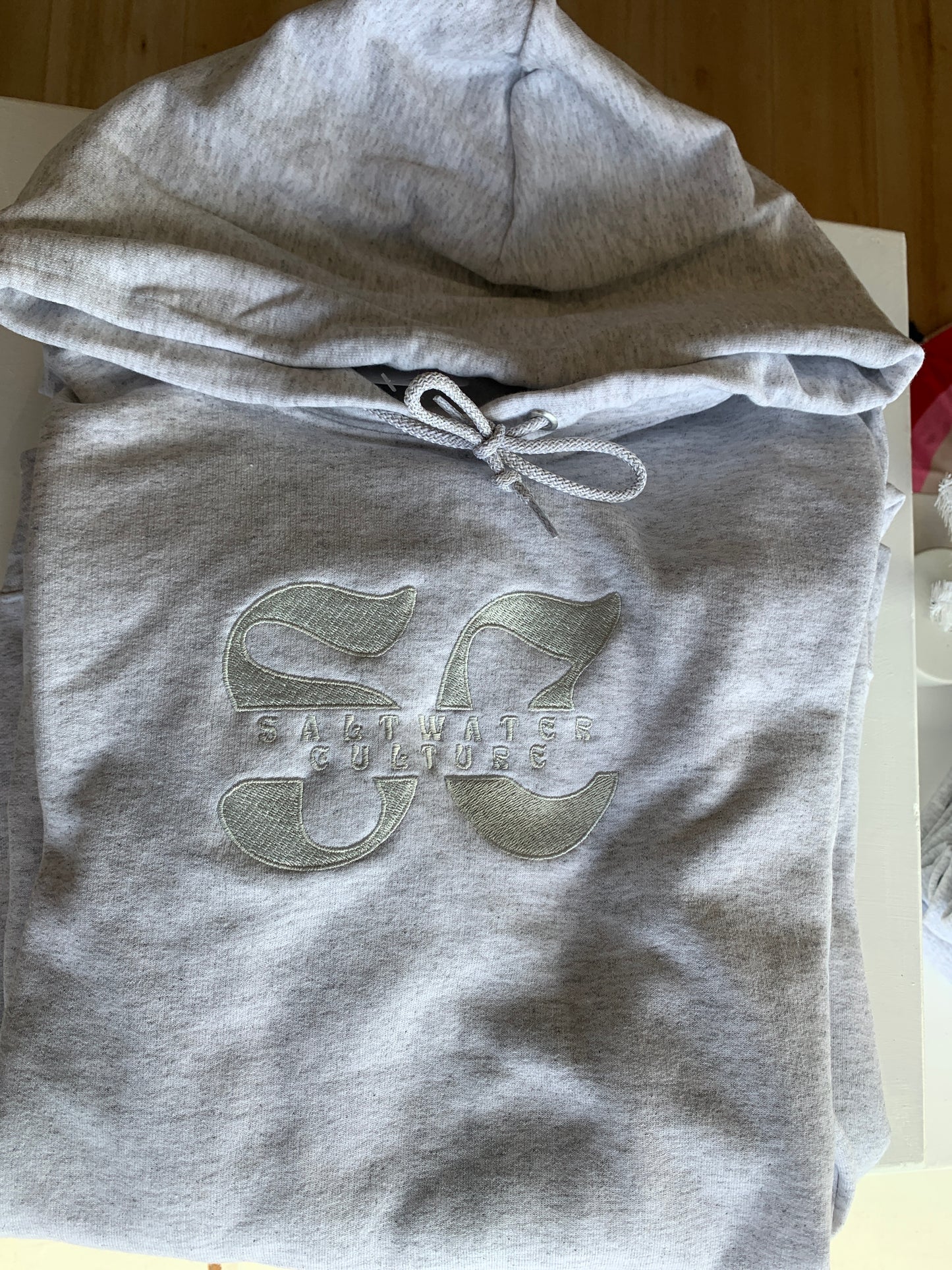 SC Embroidered Hoodie Ash