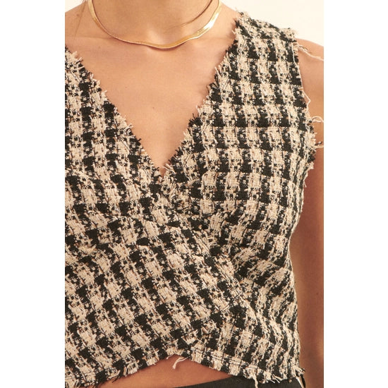 Avril Plaid Vest Top