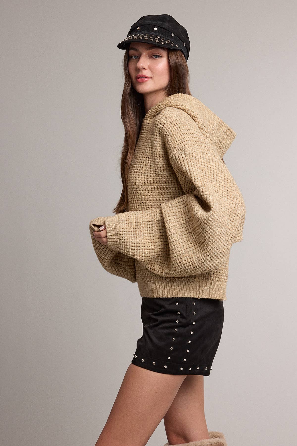 Erika Waffle Hoodie