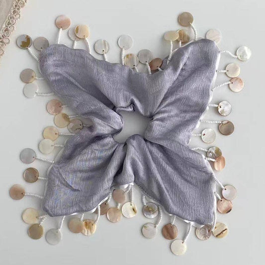 Shell Scrunchie Grey