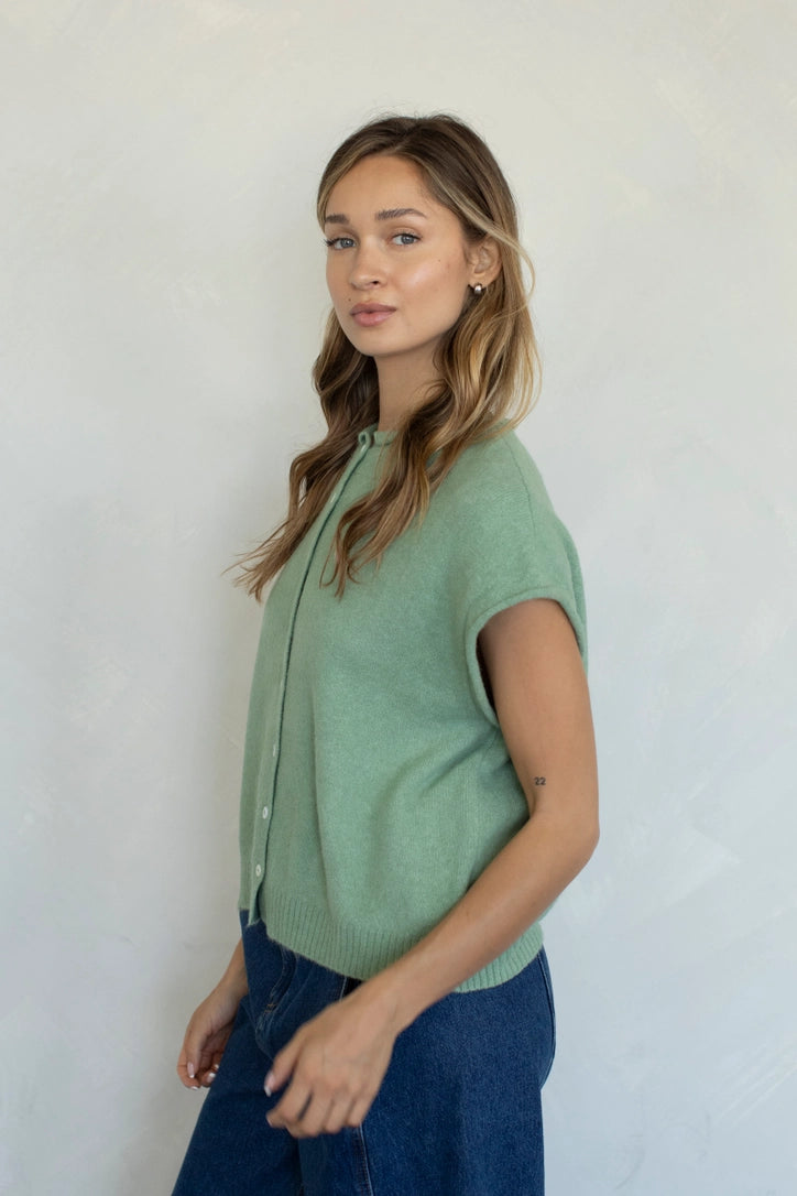 True Tides Cardigan Matcha