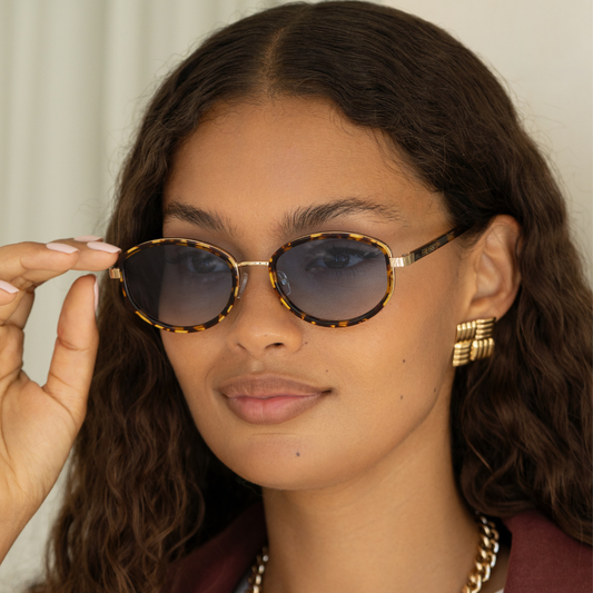 Jordan Sunglasses Yellow Tort/ Blue