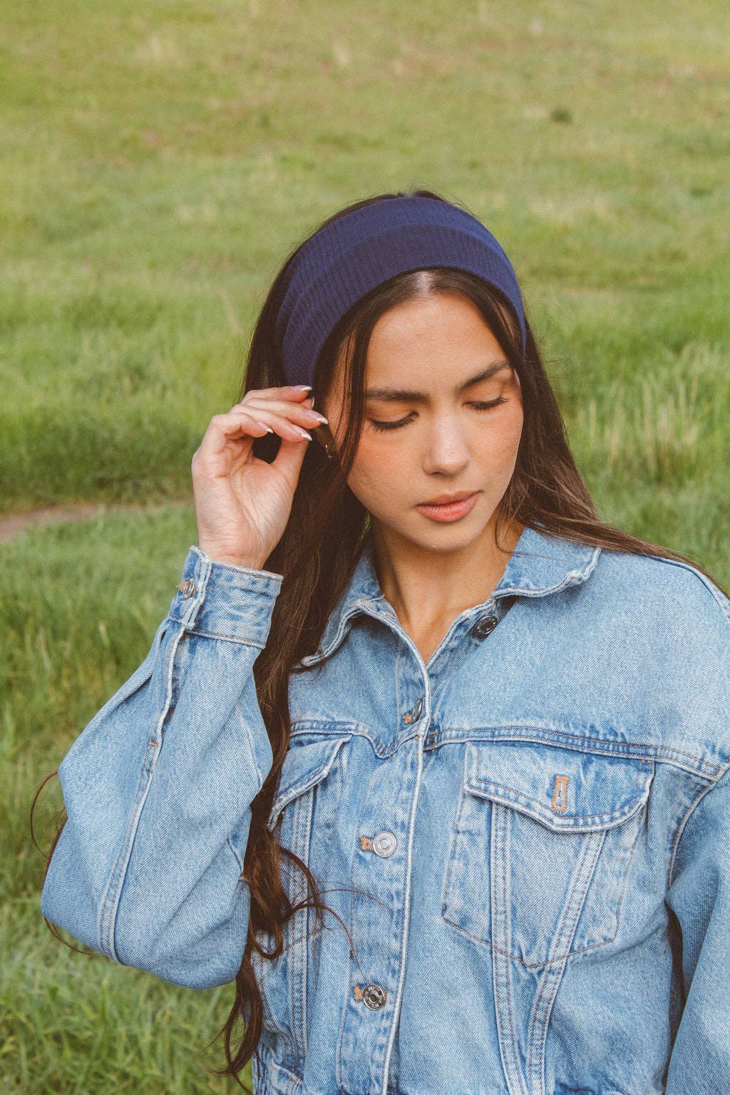 Ribbed Headband Navy