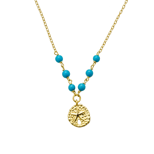 Sand Dollar Necklace: Gold