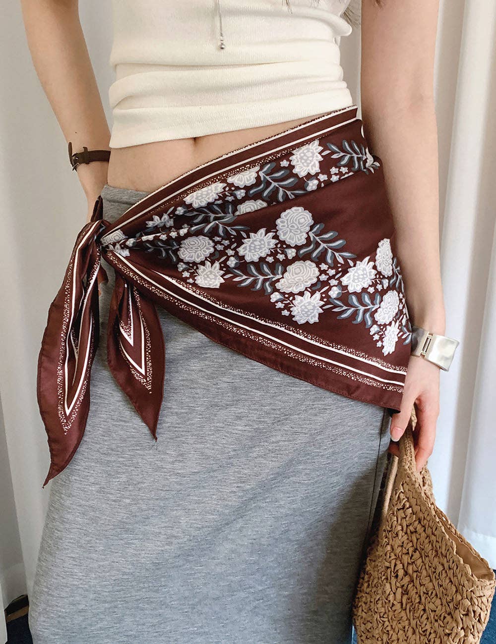Floral Scarf Coffee