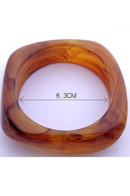 Amber Marble Acrylic Bangle