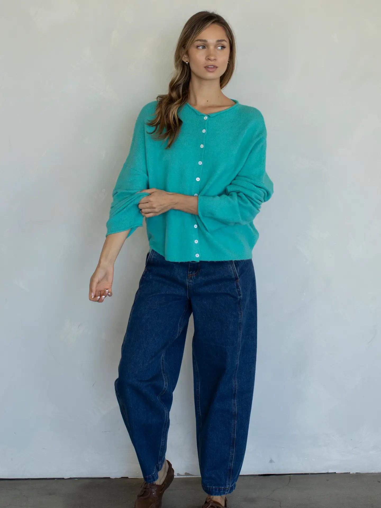 Lainey Cardigan Turquoise