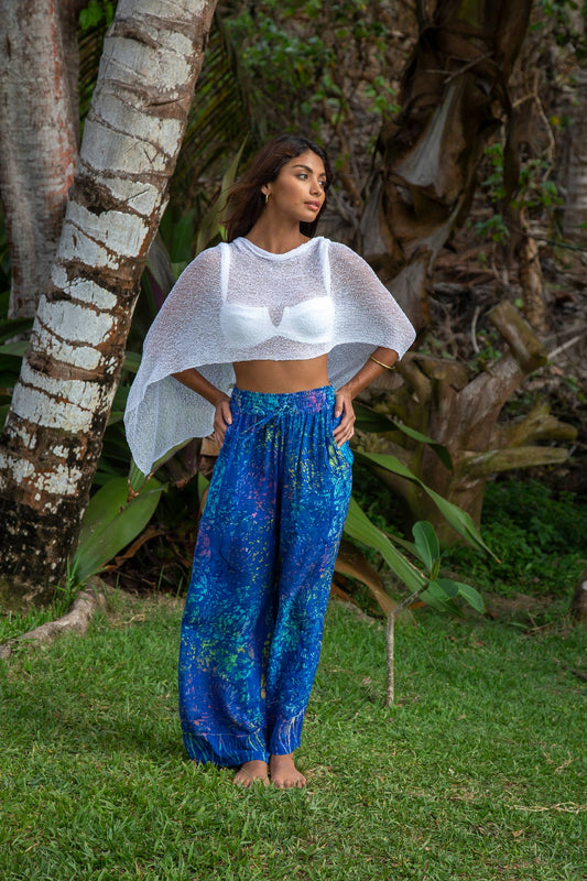 Katrina Sheer Poncho White
