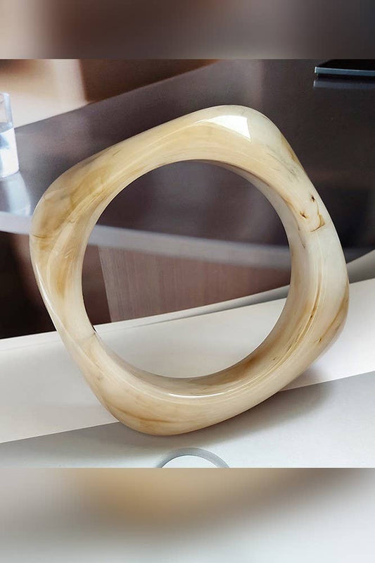 Amber Marble Bangle Ivory
