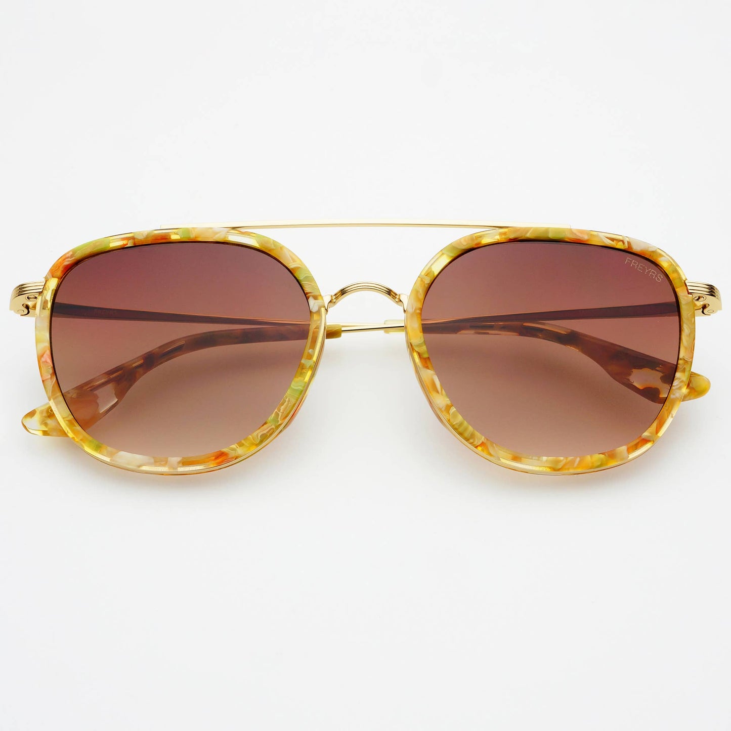 Weston Round Sunglasses Yellow Tortoise