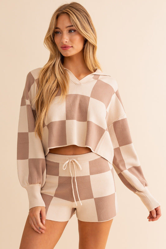 Ruby Checkered Pullover