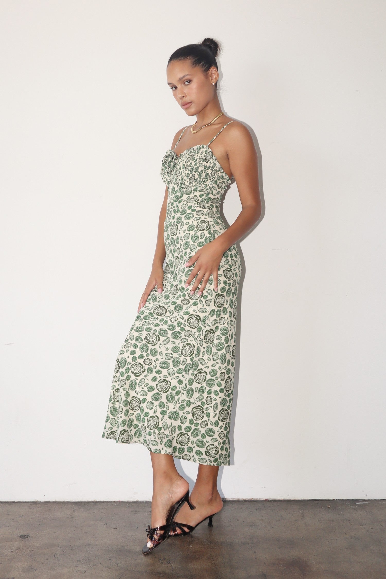 felicity midi dress Felicity Midi Dress In Green Paisley by At Last