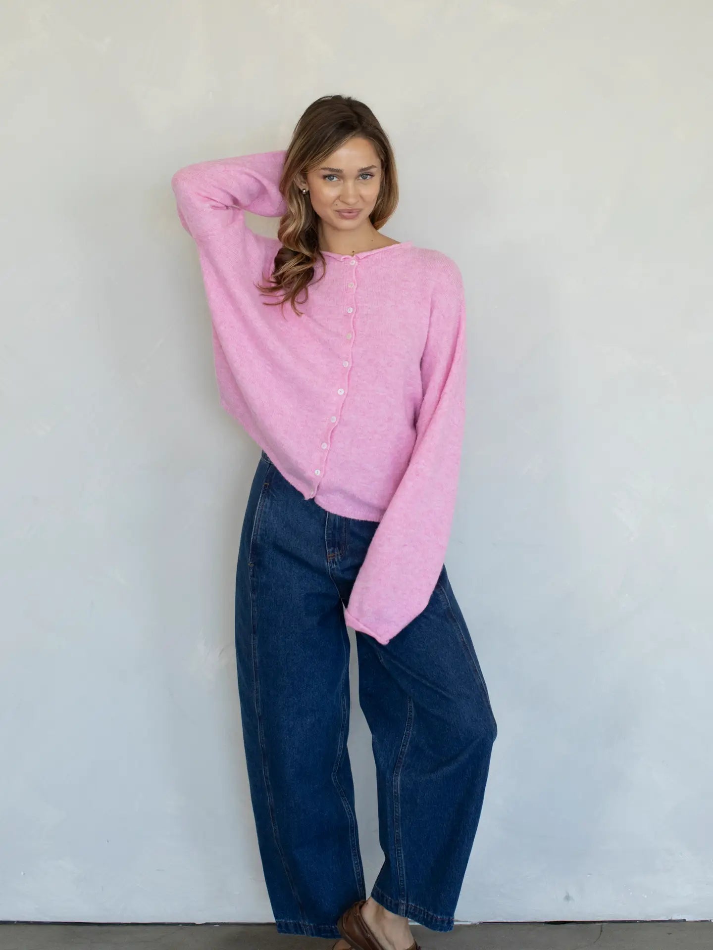 Lainey Cardigan Pale Pink
