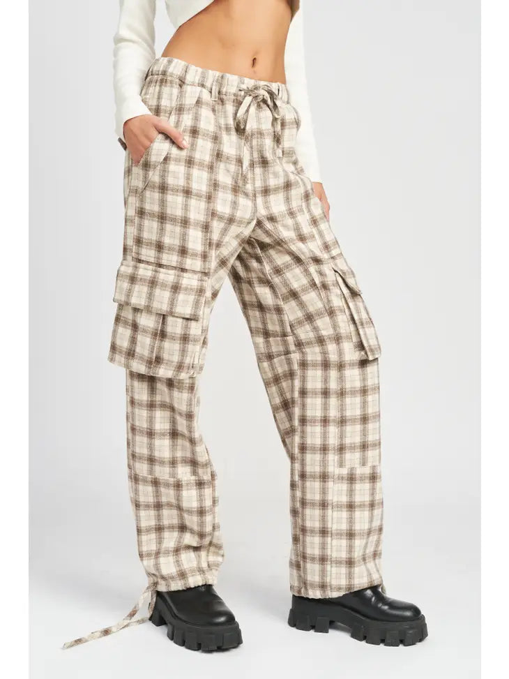 Frances Plaid Cargo Pant