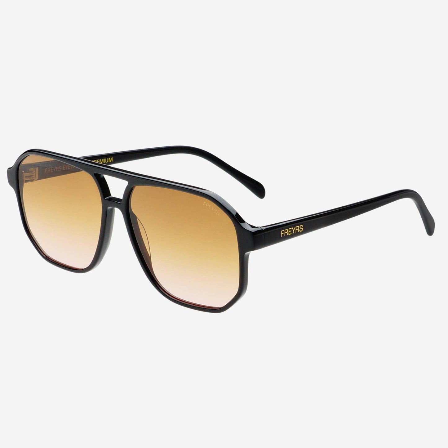 Billie Aviator Sunglasses: Black / Brown
