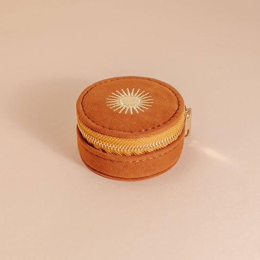 Mini Travel Jewlery Case Burnt Orange
