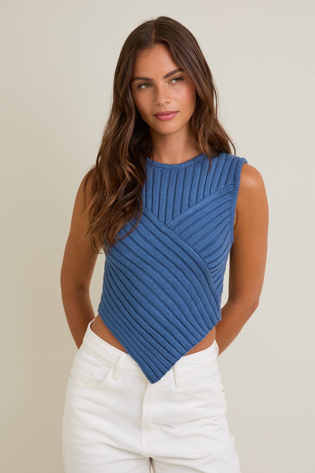 Ivy Top Dusty Blue