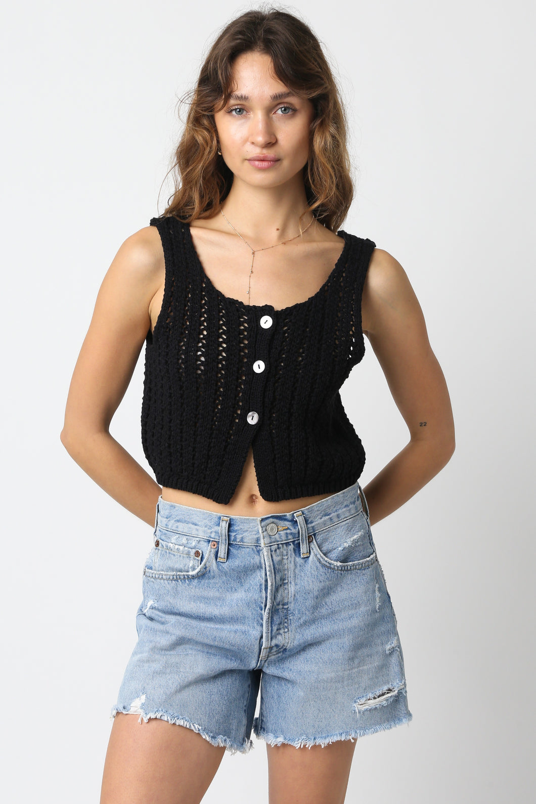 Dylan Sweater Top Black