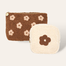 Load image into Gallery viewer, Confetti Garden Teddy Pouch Brown
