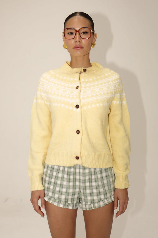 Boulder Cardigan Lemon