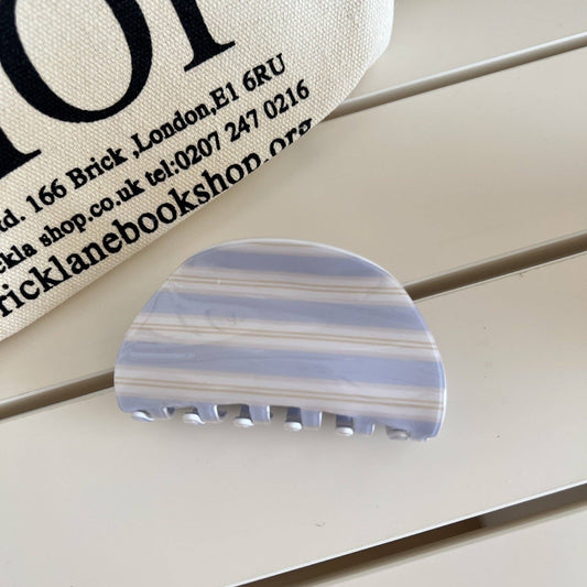 Sweet Striped Claw Clip Purple