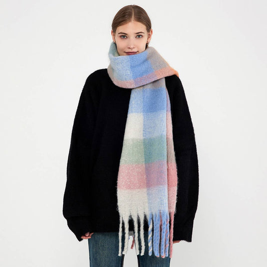 Plaid Scarf Blue